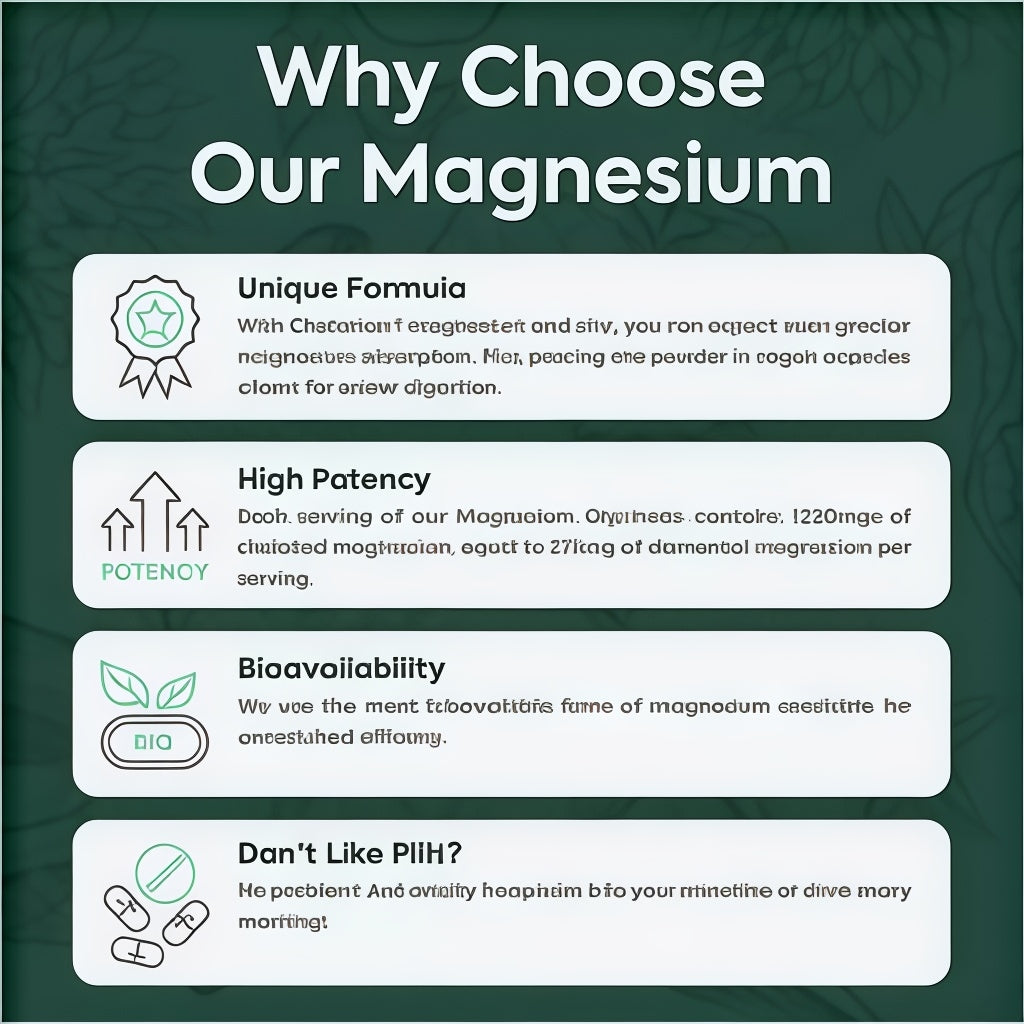 Organics Ocean Pure Magnesium Glycinate with Zinc - Maximum Strength Chelated Magnesium Supplement for Women and Men for Muscle Cramps and Sleep Support - 90 Capsule